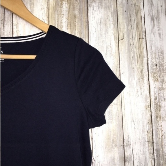 Talbots Navy Tee - Picture 2 of 3